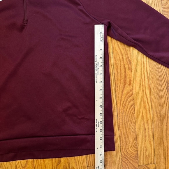 Nike Dri-Fit Men’s Fleece Maroon 1/4 Zip Pullover Size Medium - Picture 10 of 11